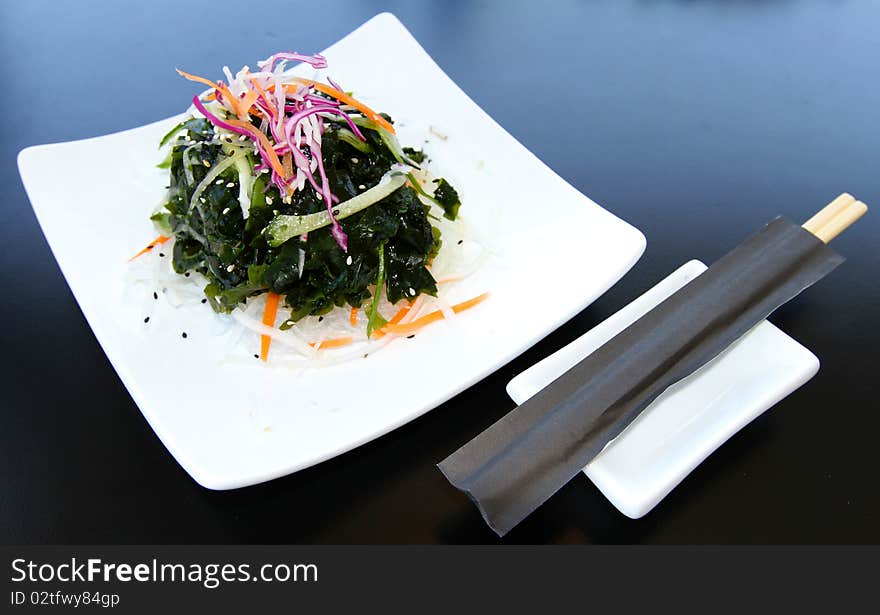 Seaweed salad japanese tradtional food