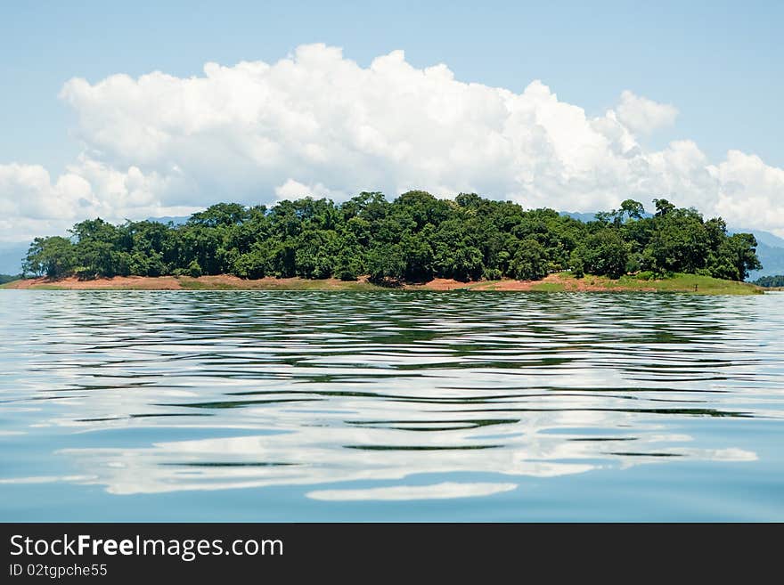 Nam Ngum reservoir in Laos