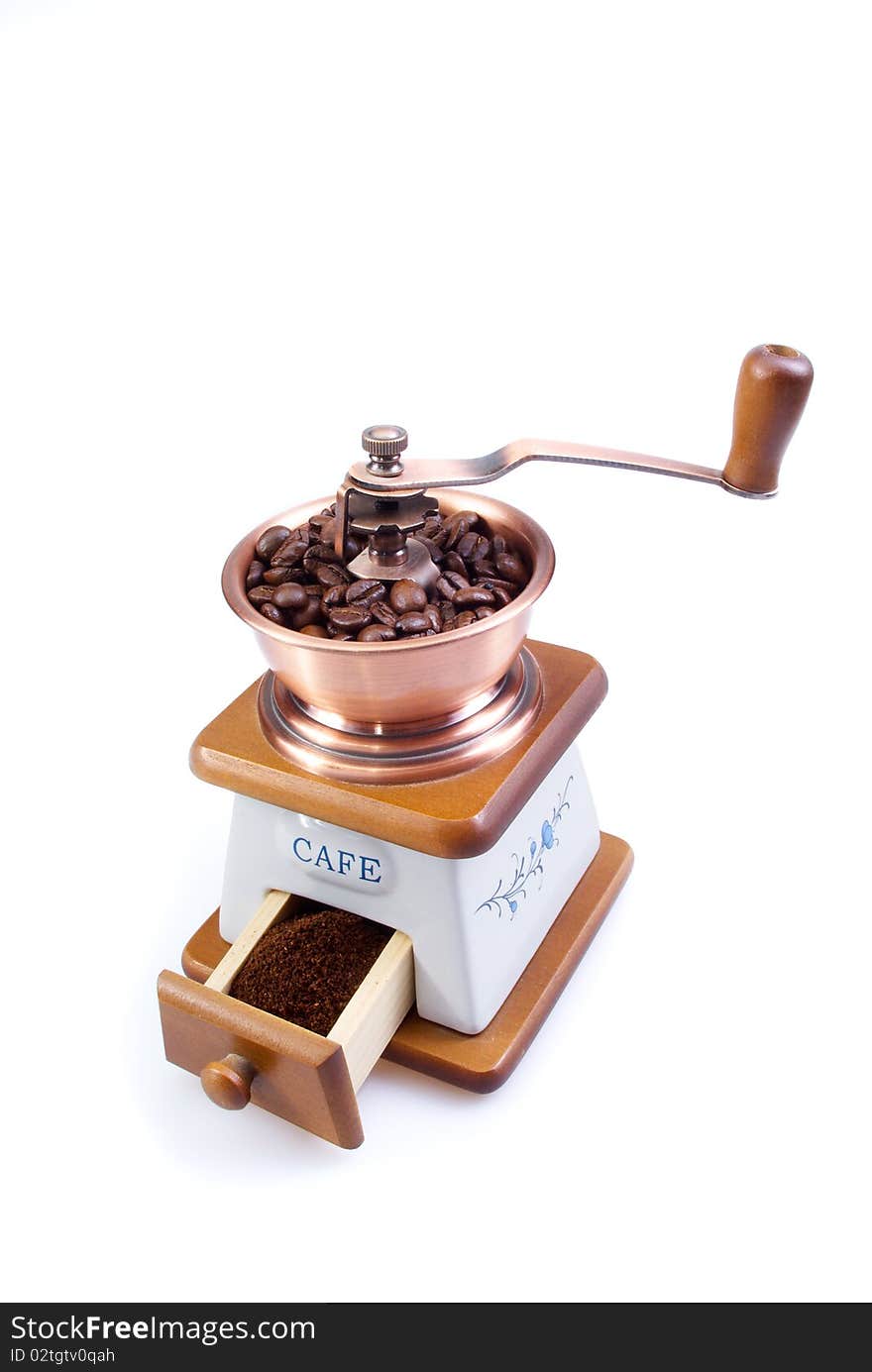 The ancient coffee grinder