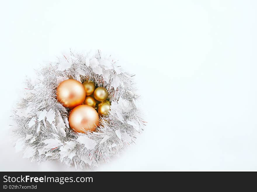 Christmas decoration on blue background