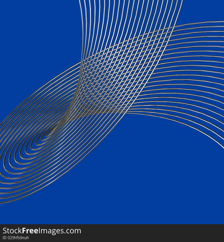 Abstract drawing on a dark blue background