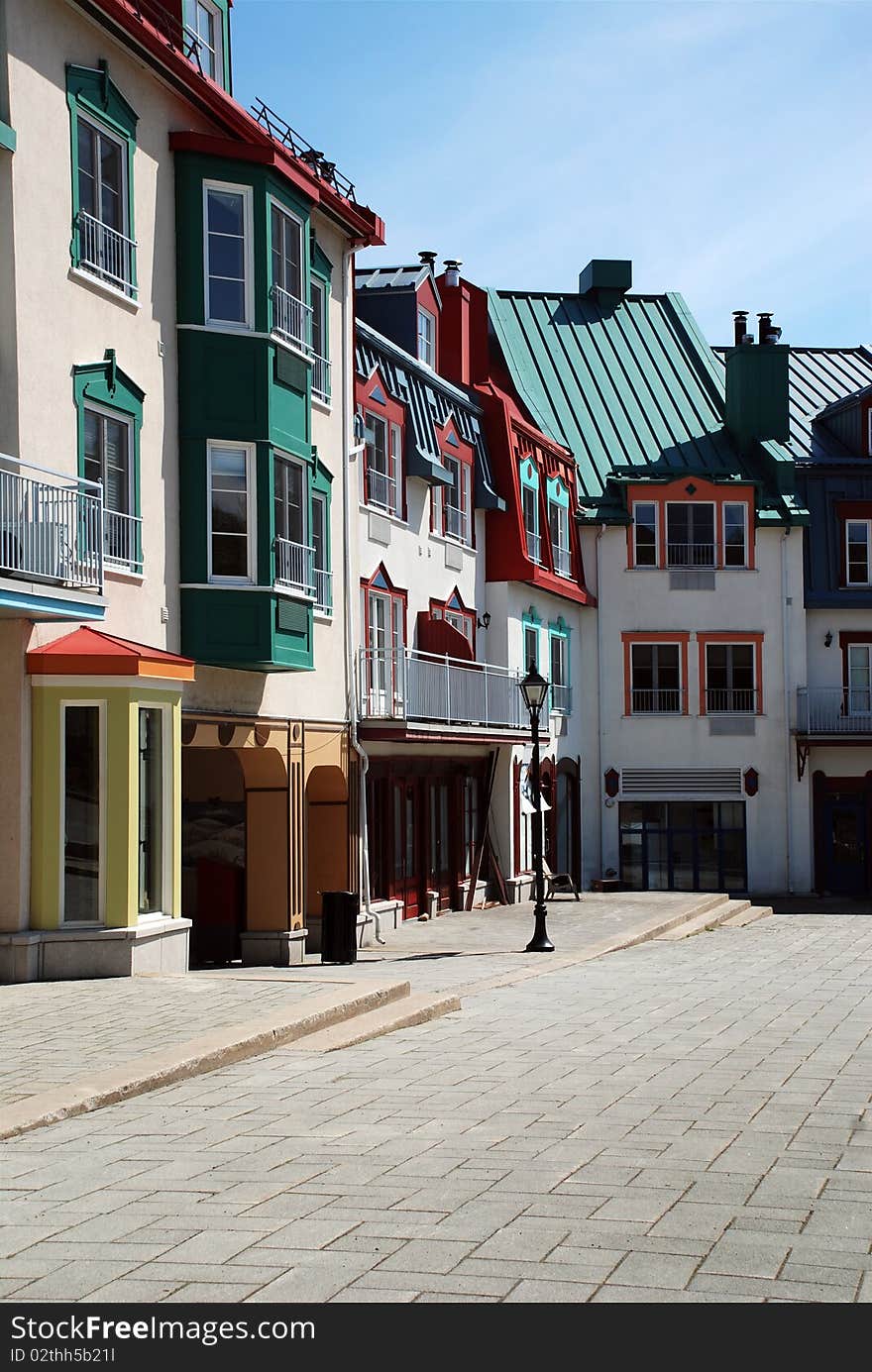 Luxury colored public place at Mont-Tremblant. Luxury colored public place at Mont-Tremblant