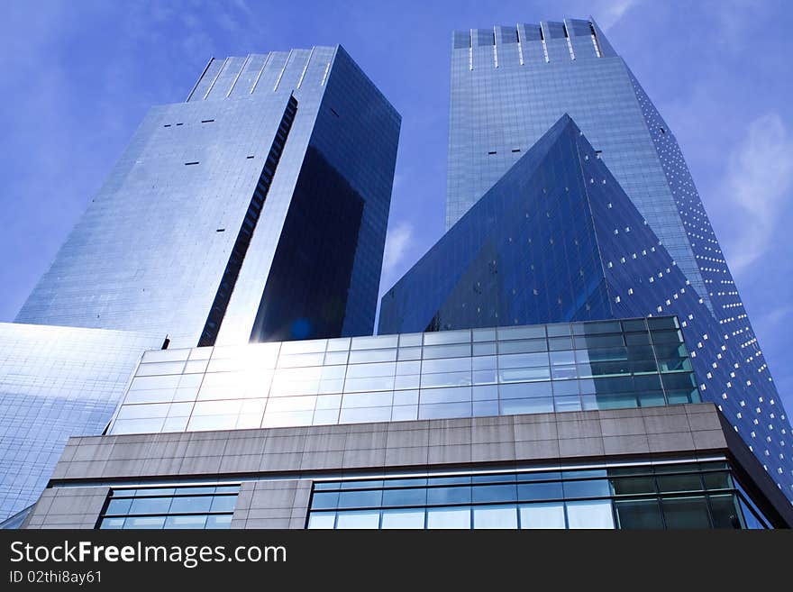 Manhattan skyscrapers, Time Warner buildings, New York city, U.S.A.