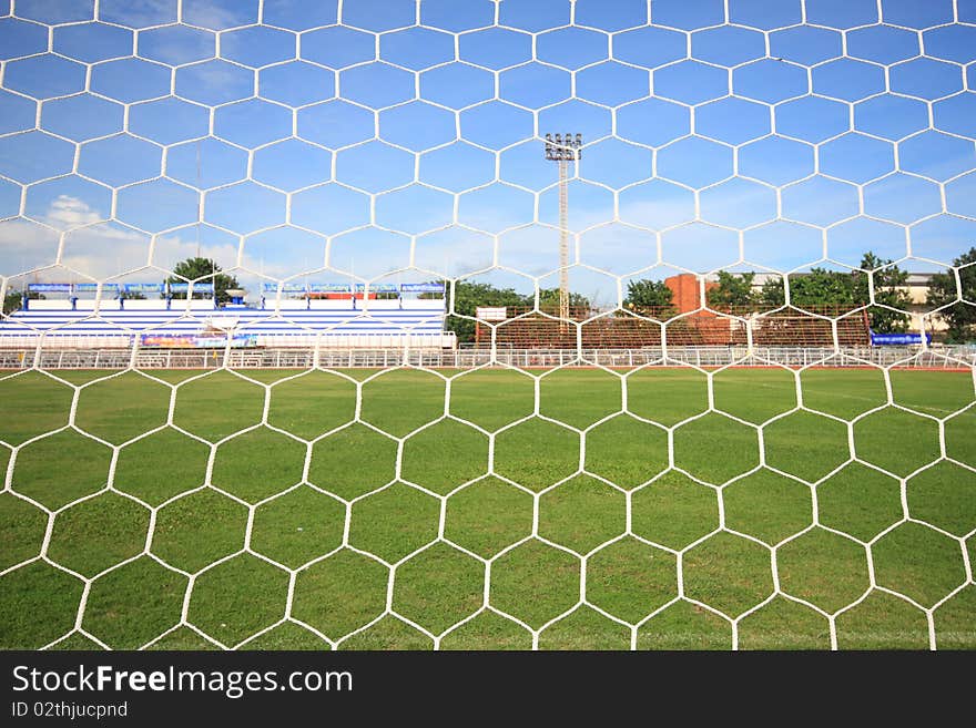 View from behind a goal