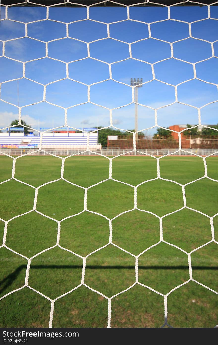 View from behind a goal