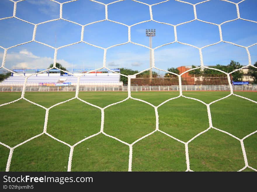 View from behind a goal