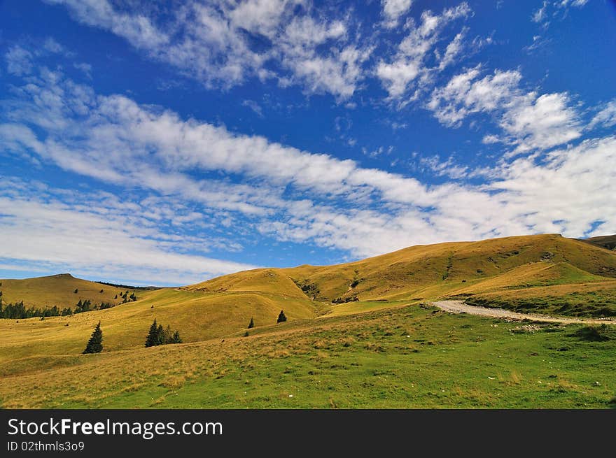 Mountains landscape in Bucegi mountains, Romania