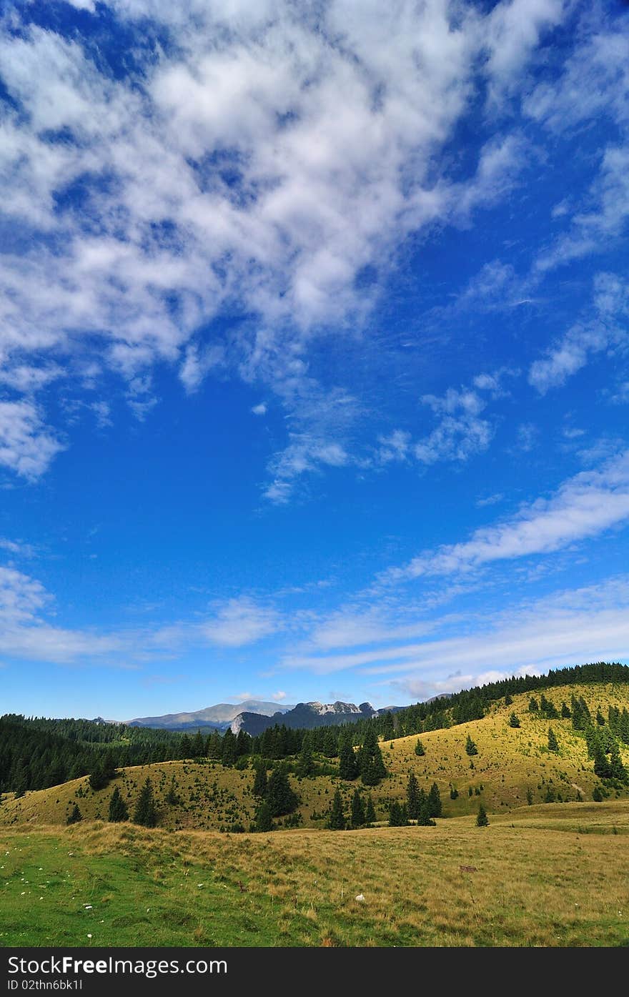 Mountains landscape in Bucegi mountains, Romania