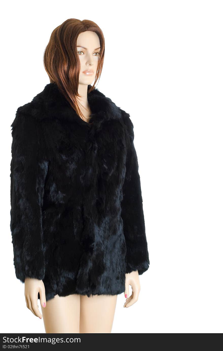 Mannequin In Fur Coat | Isolated