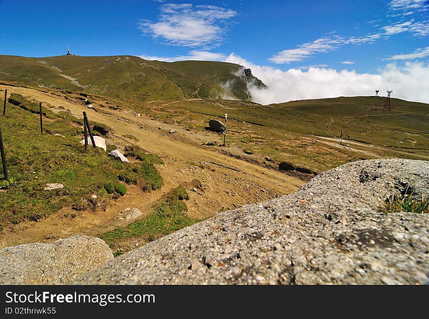 Mountains landscape in Bucegi mountains, Romania