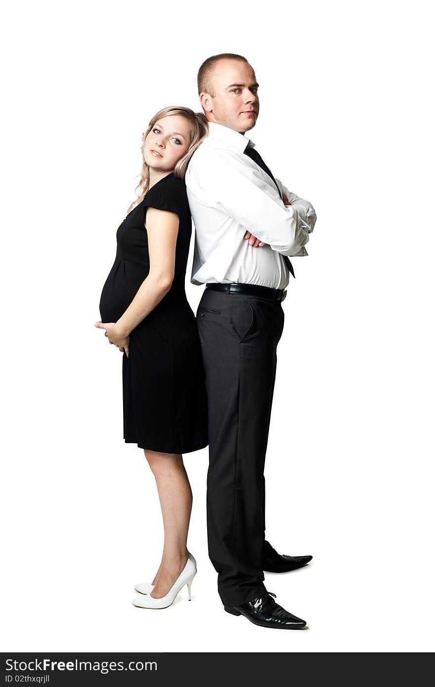 Pregnant woman and her boss