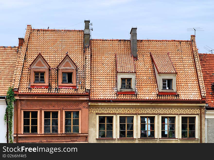 Part of old home in Sandomierz, Poland