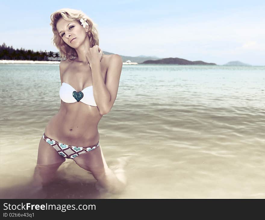 Woman on the beach