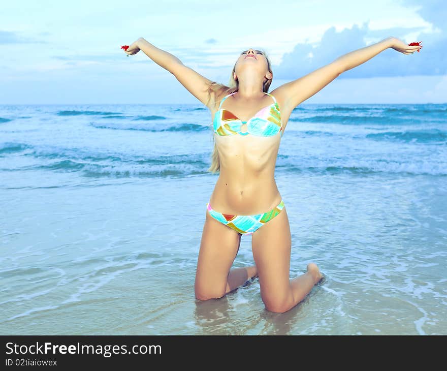 Woman at the beach