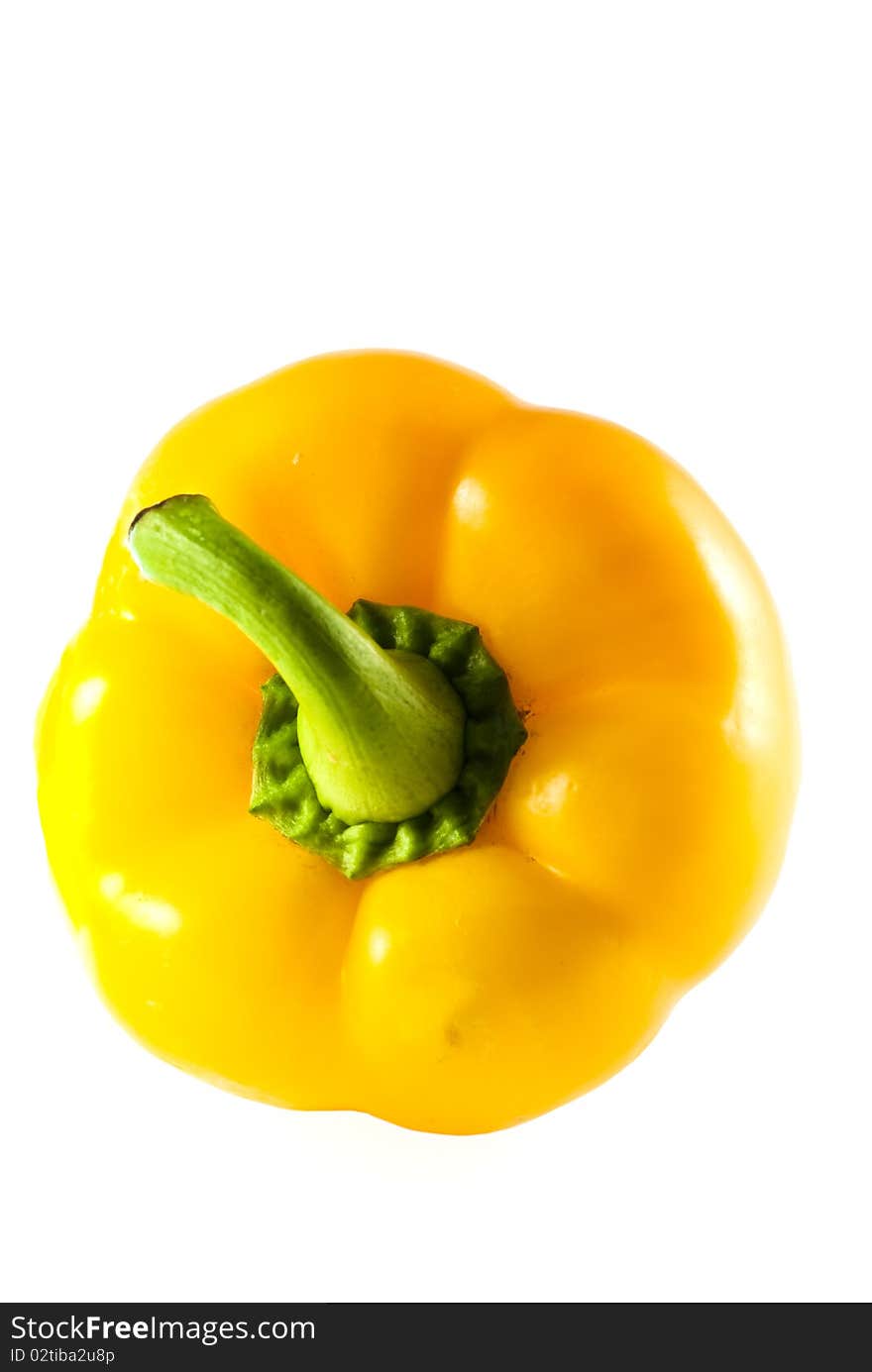 Yellow bell pepper on white back ground clipping path included. Yellow bell pepper on white back ground clipping path included.