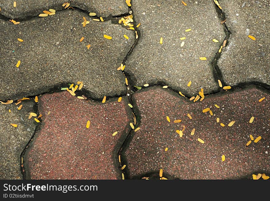 Image of concrete block on a road