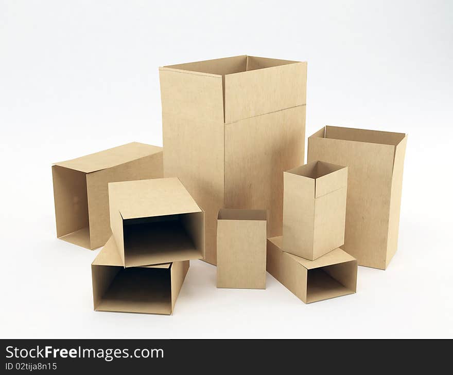 Cardboard made in 3d isolated on white background. Cardboard made in 3d isolated on white background