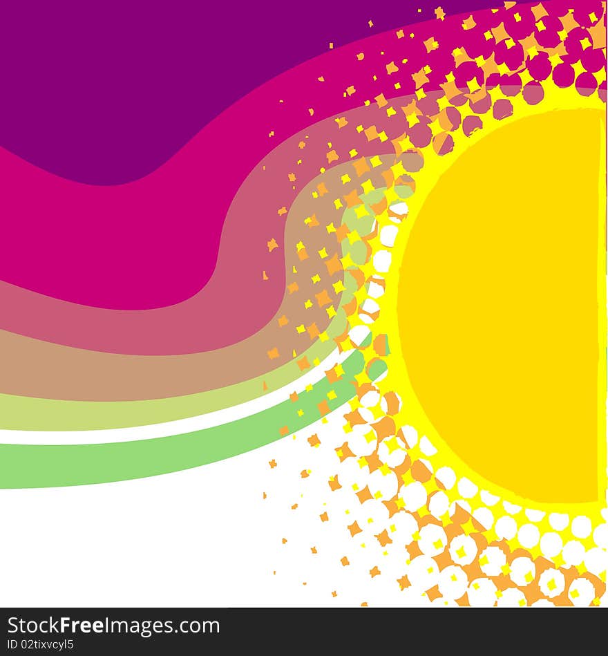 Abstract style sun design vector. Abstract style sun design vector