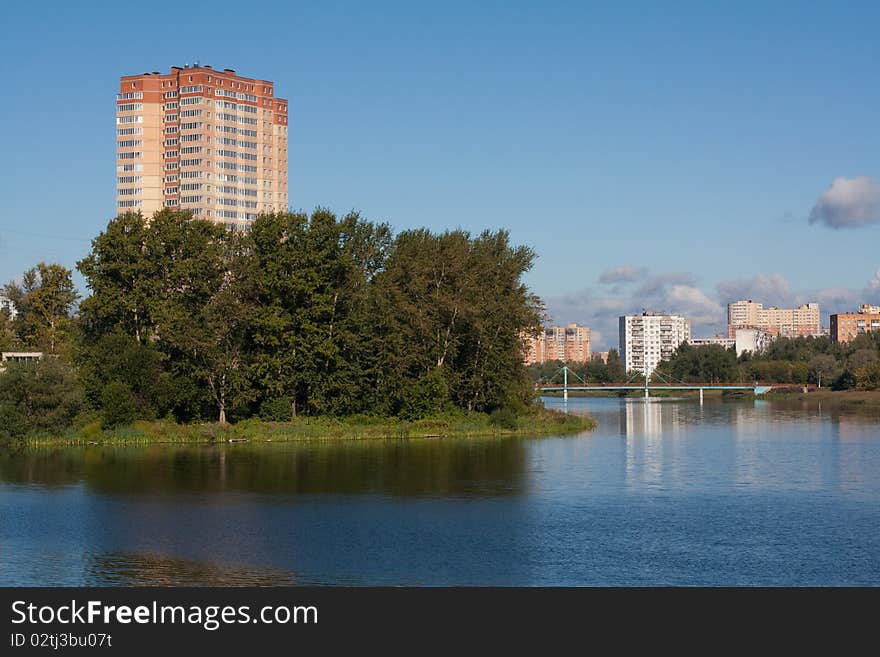 Buildings on riverside