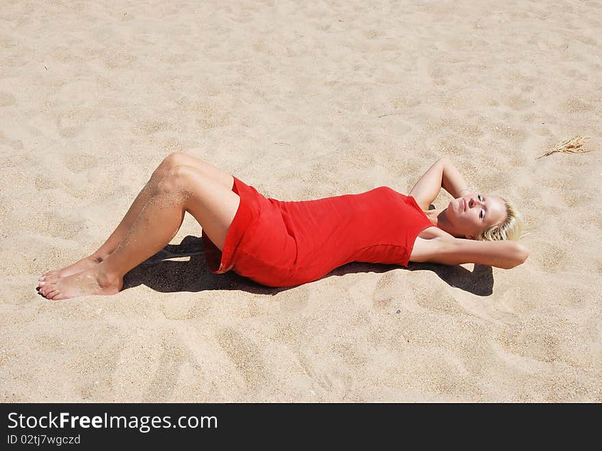 Woman at beach