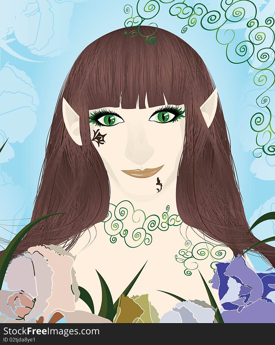 Beautiful Female Elf Portrait