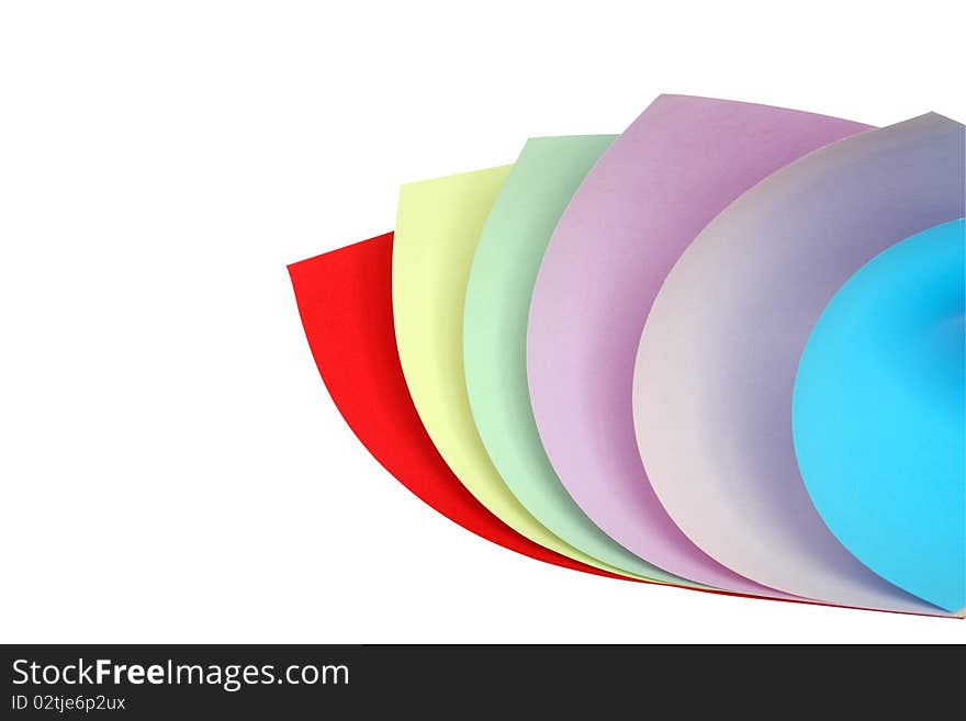 Set of motley paper sheets isolated on white background with clipping path. Set of motley paper sheets isolated on white background with clipping path