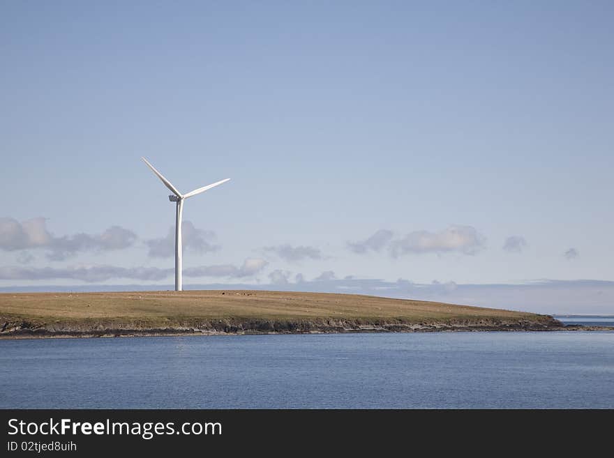 Wind Turbine in the Orkney Islands, Scotland