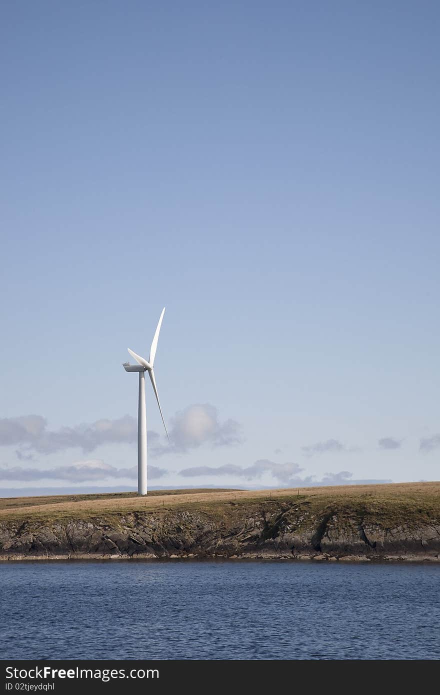 Wind Turbine in the Orkney Islands, Scotland