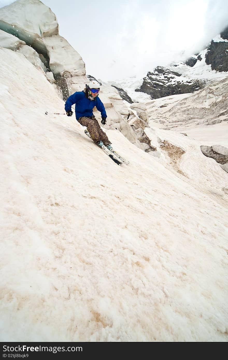 Freeride in a mountains, Caucasus, summer, 2010. Freeride in a mountains, Caucasus, summer, 2010