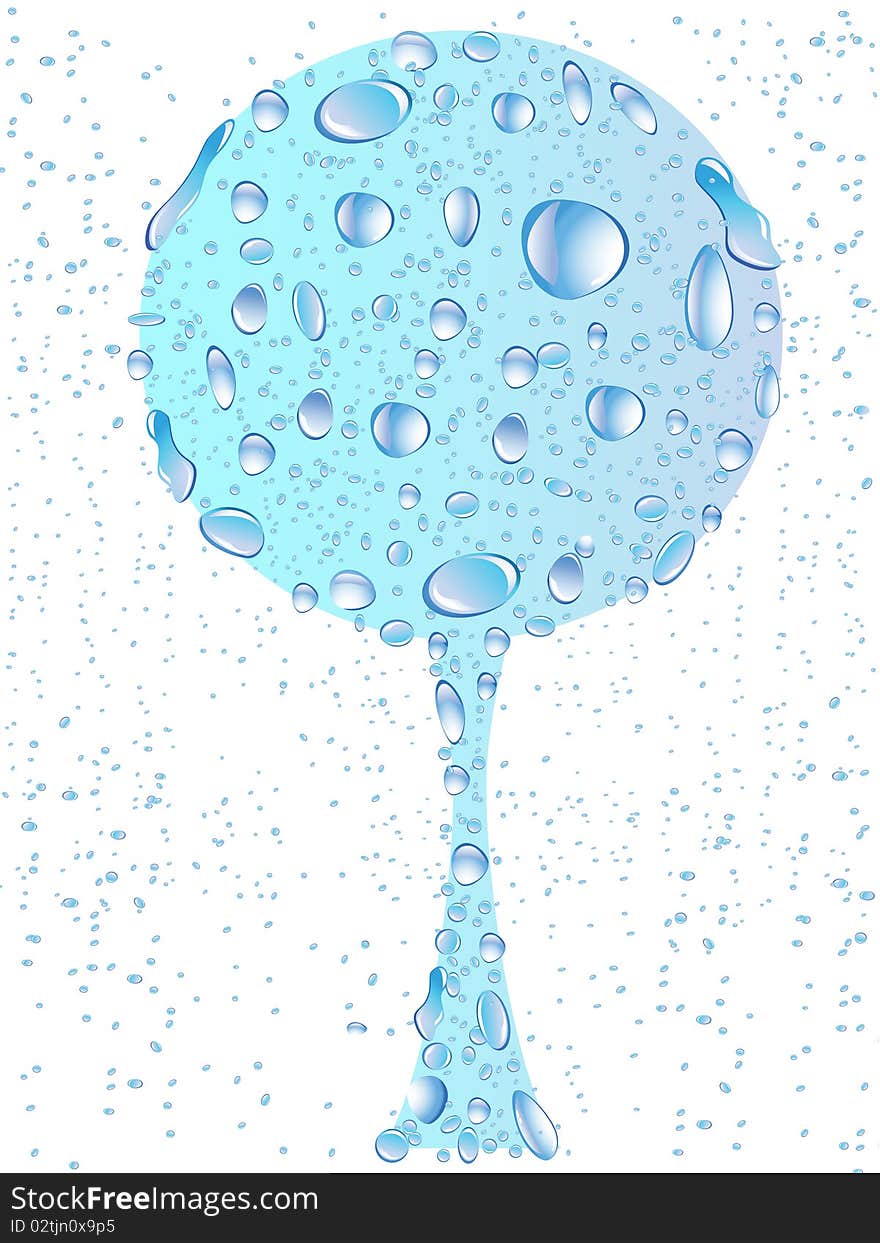 Tree and water. Vector illustration