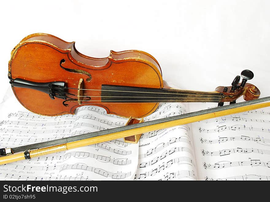 Treble top still life simple violin