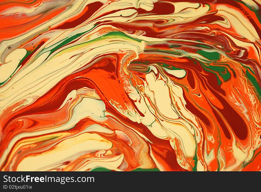 Swirling abstract orange pattern