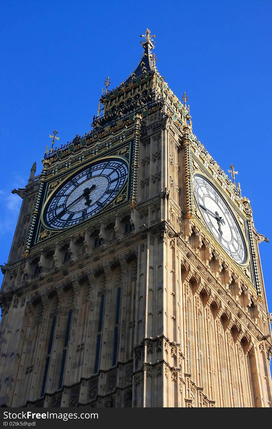 Famous Big Ben Clock Tower In London, UK.