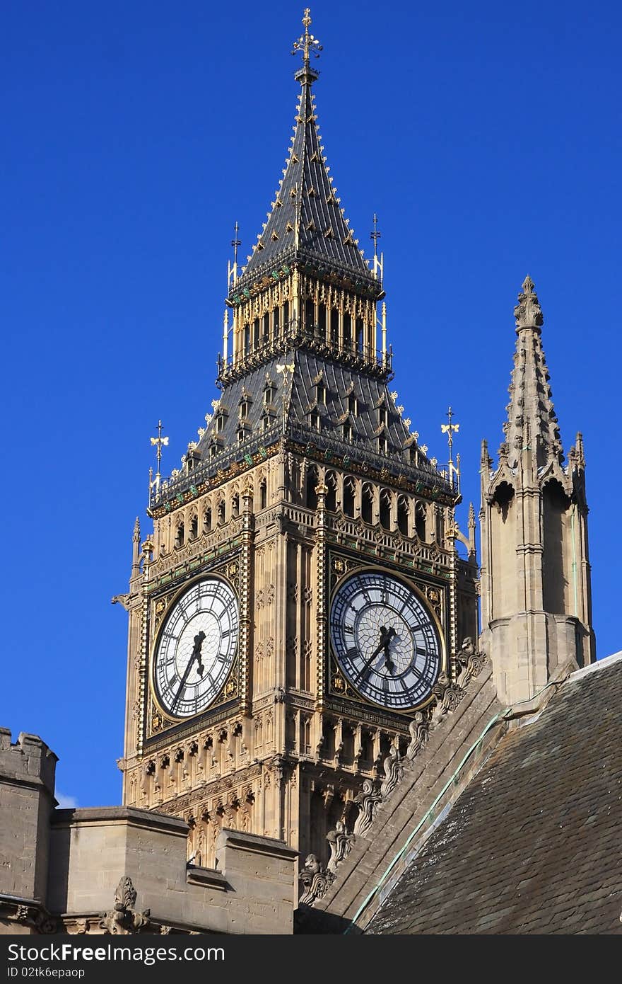 Famous Big Ben clock tower in London, UK.