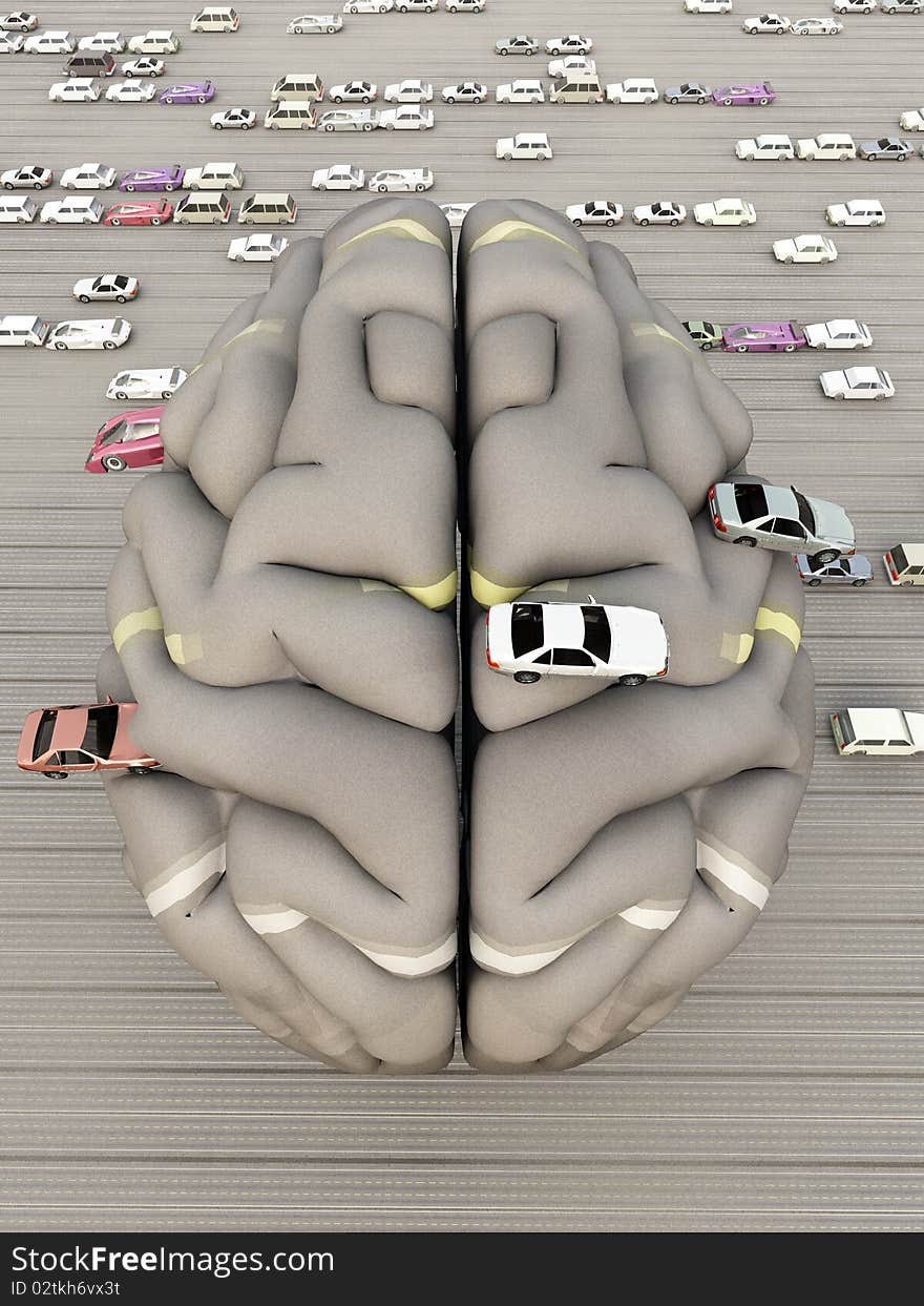 Conceptual image about having an obsession with driving. Conceptual image about having an obsession with driving.