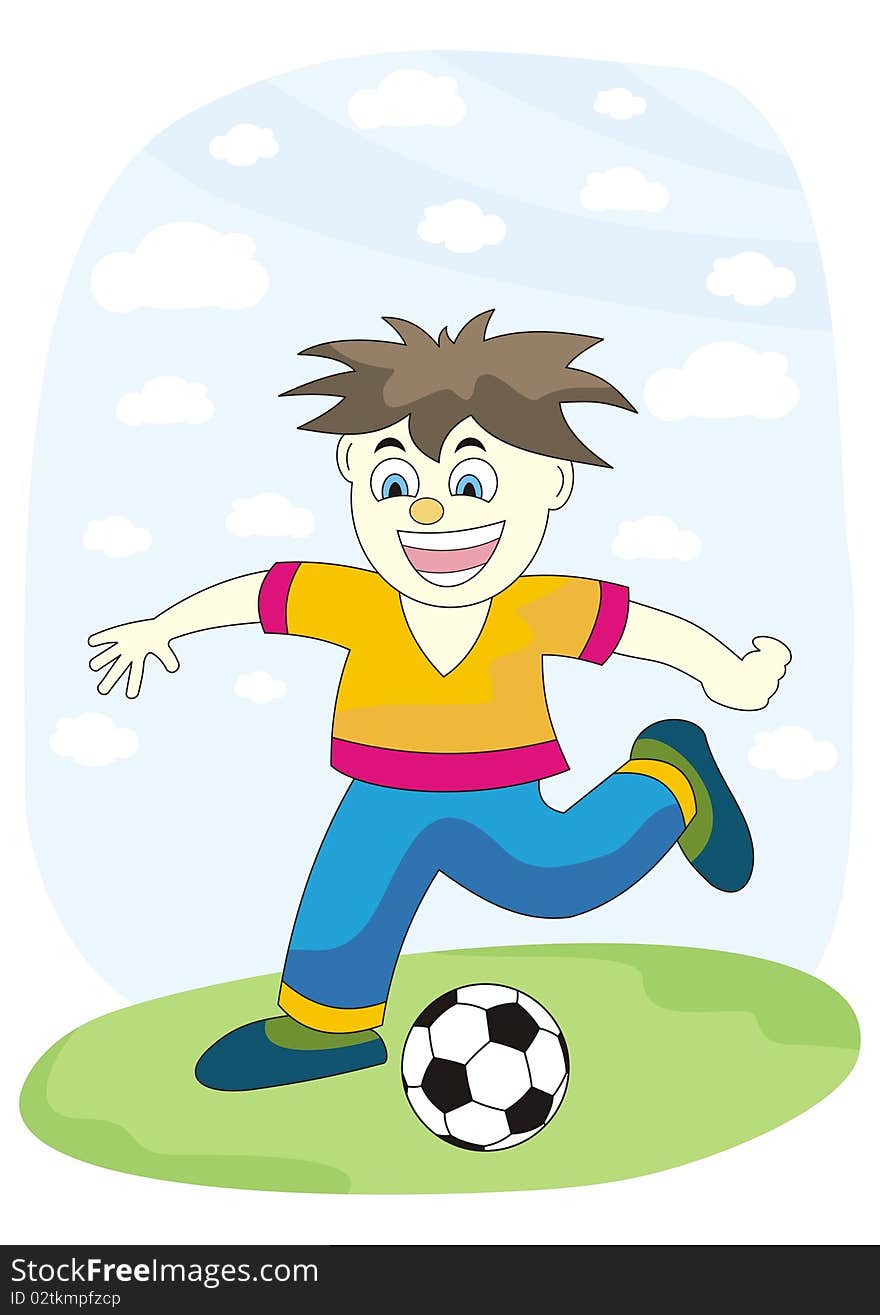 Boy play football