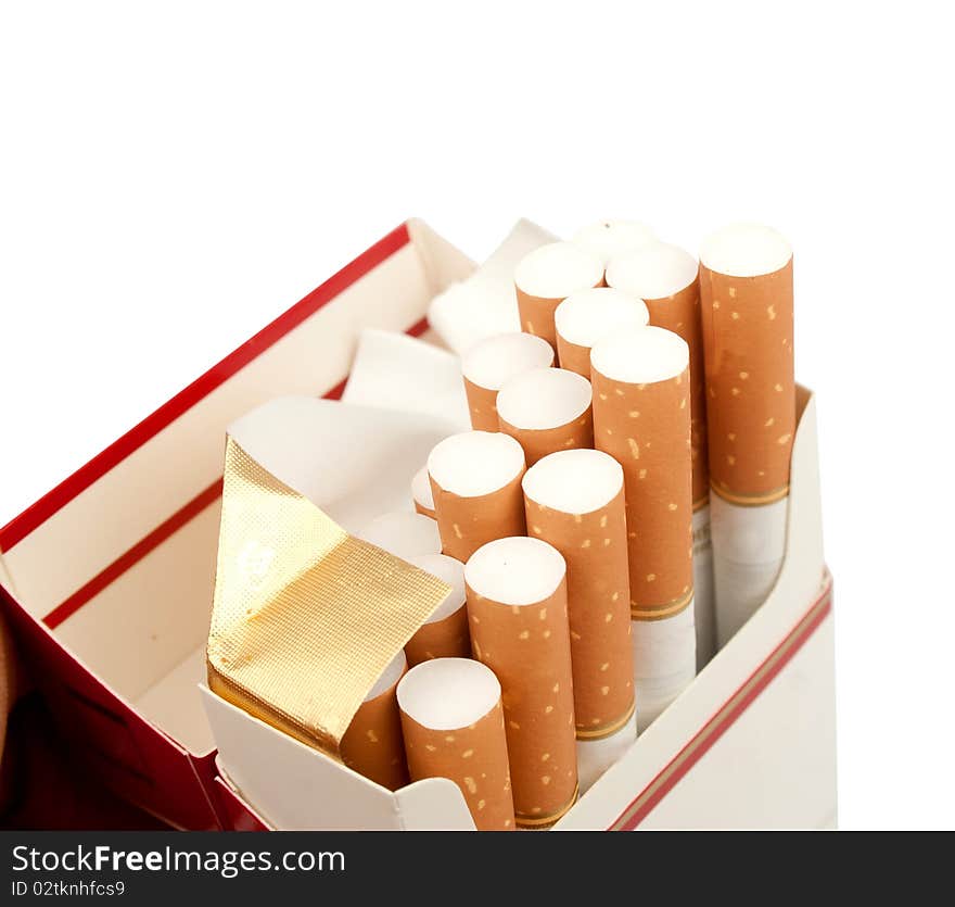 Cigarette isolated on white background