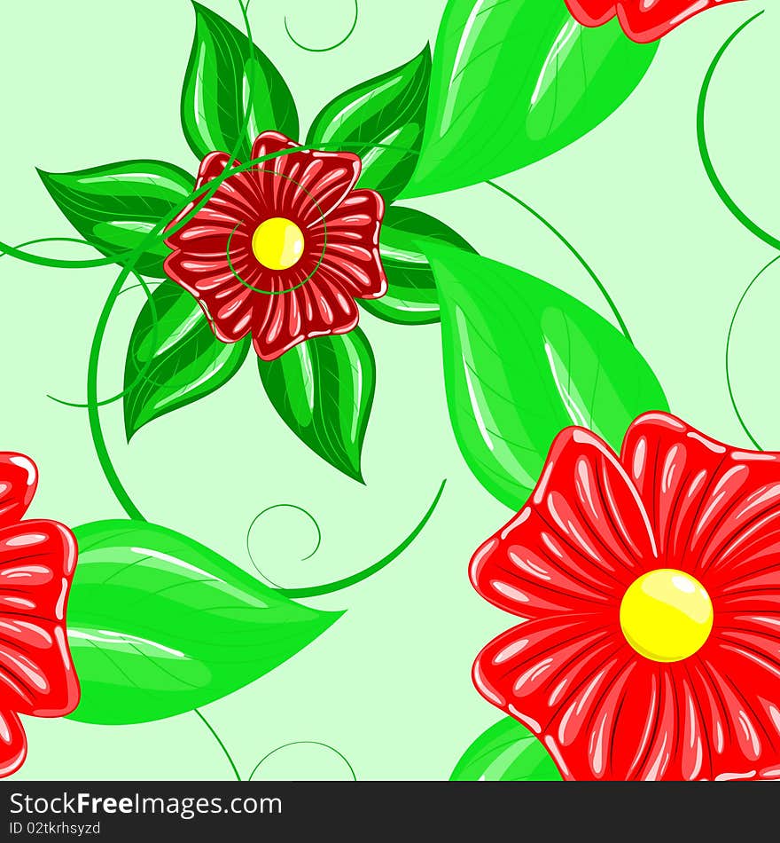 Series. Seamless wallpaper pattern with flower