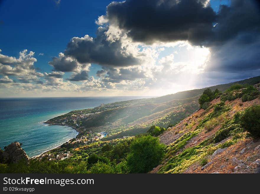 Beautiful mountain landscape. Nature composition.