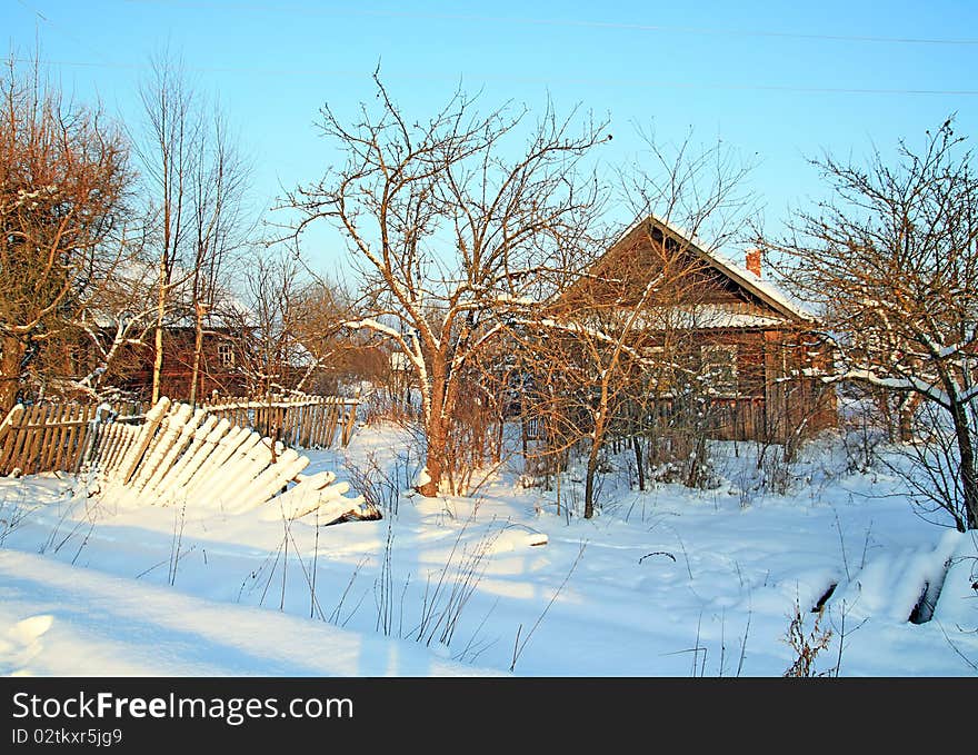 Rural house in abandoned village