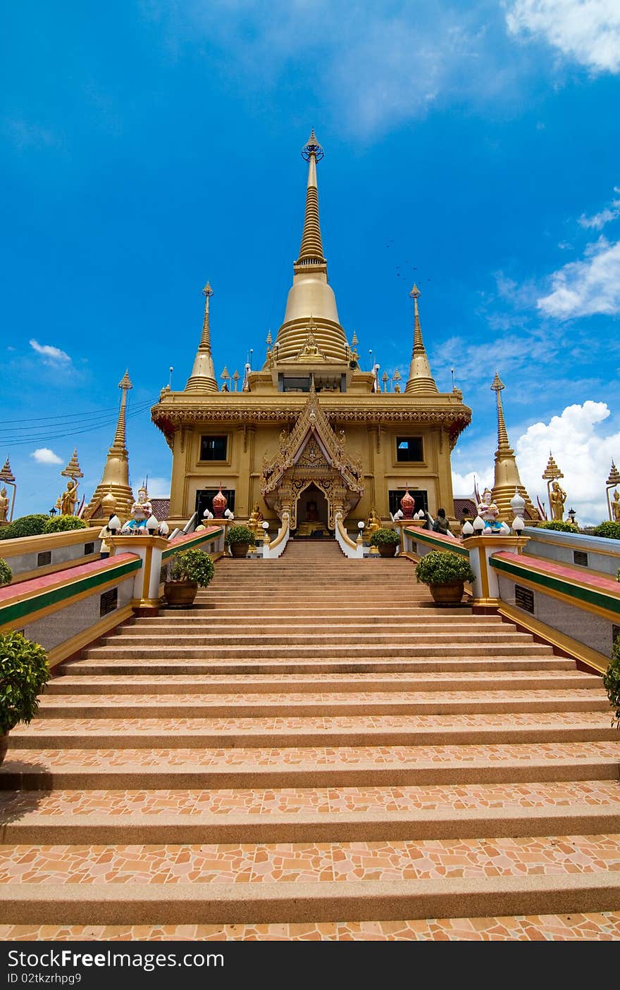 Golden Temple at Wat Kiriwong, nakhonsawan Thailand. Golden Temple at Wat Kiriwong, nakhonsawan Thailand