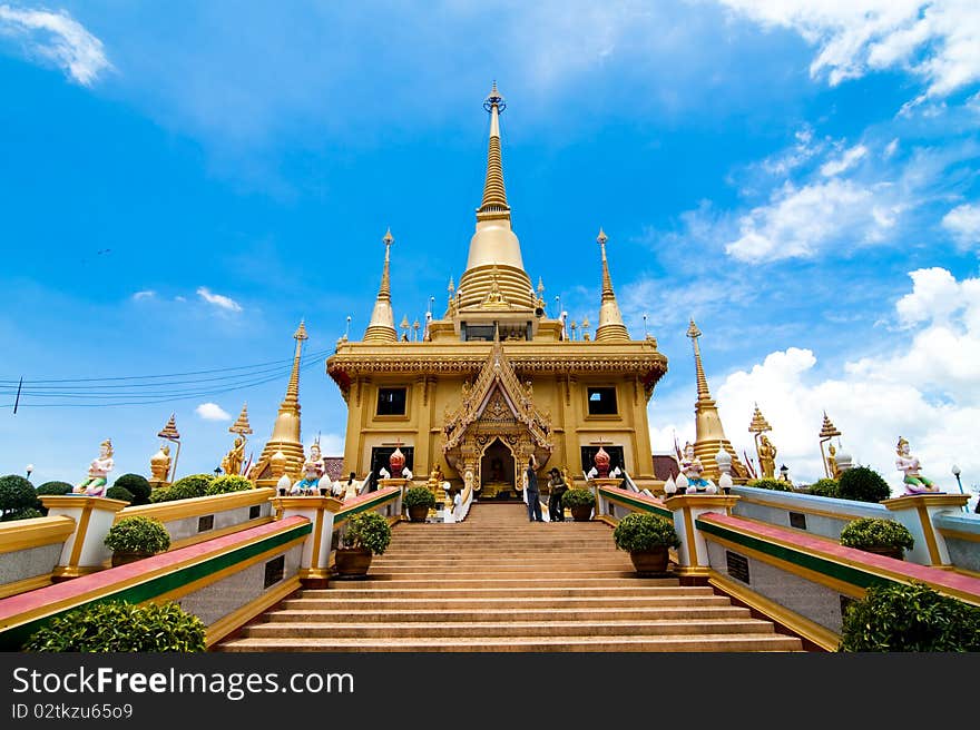 Golden Temple At Wat Kiriwong, Thailand