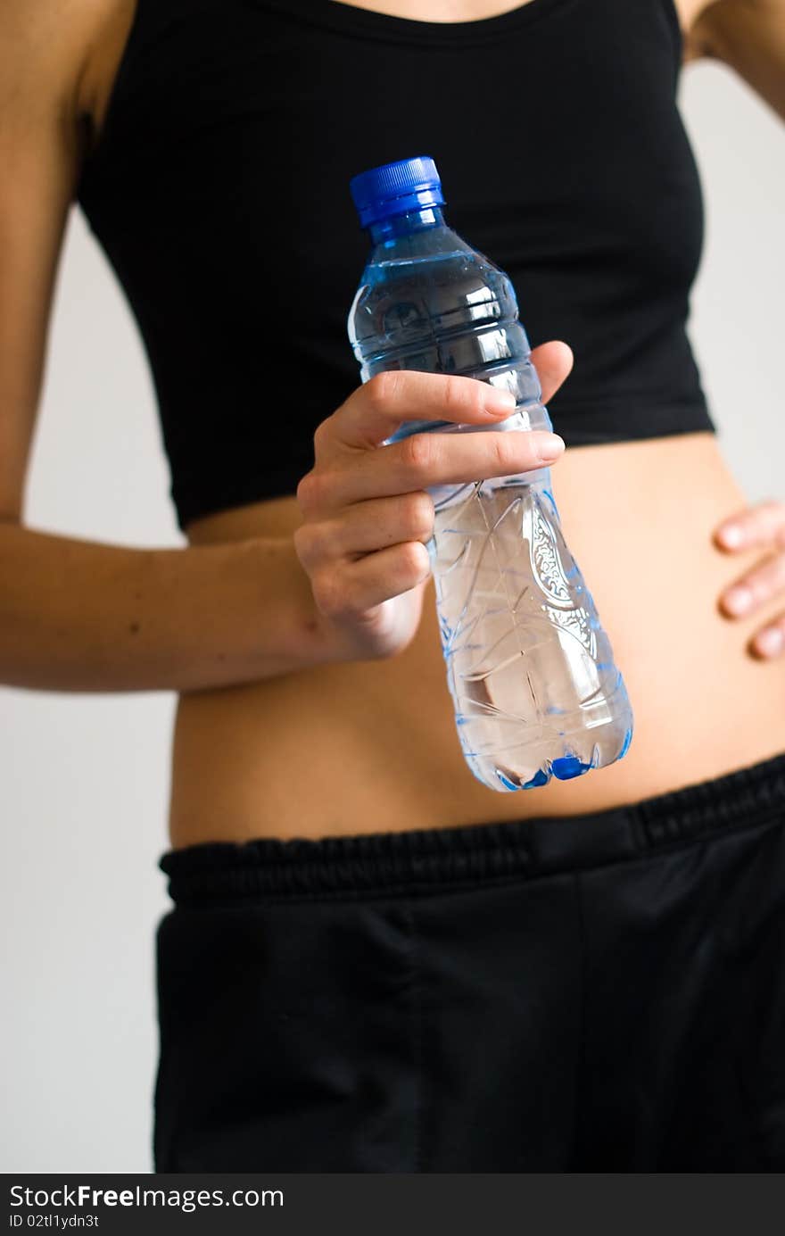 Training Girl Thirsty For Water