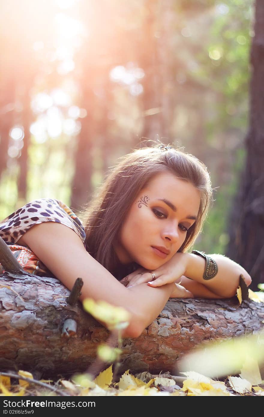 Girl on the nature