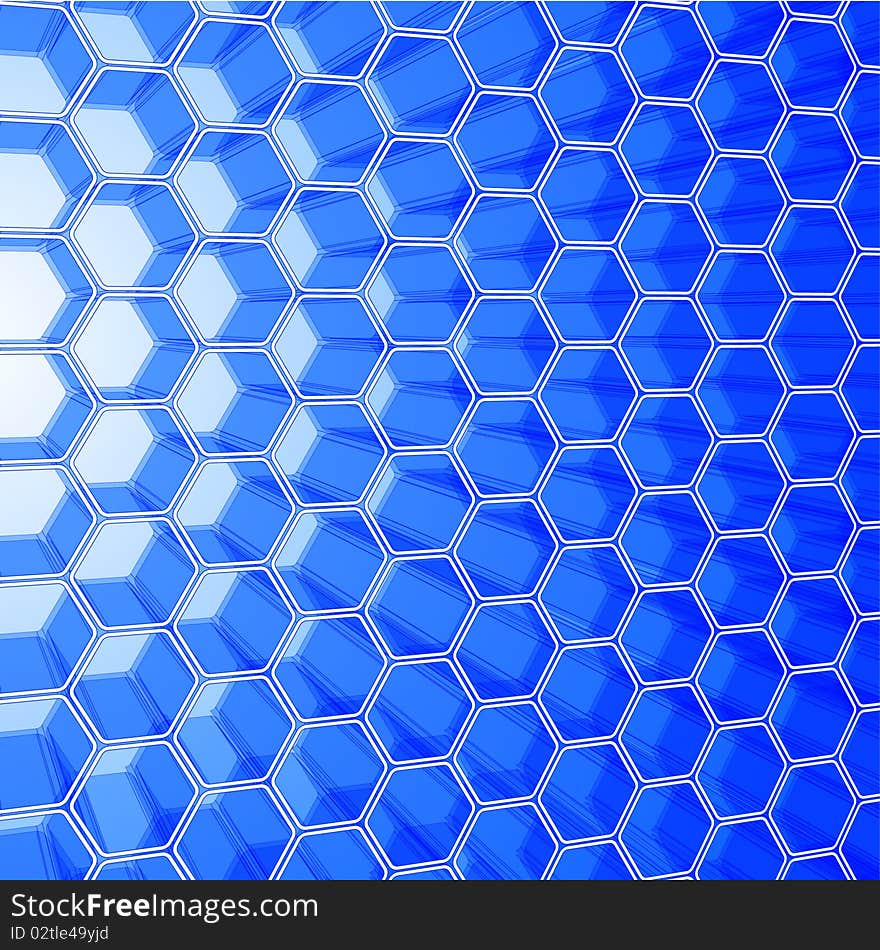 Abstract hexagon design for use as a background. Abstract hexagon design for use as a background