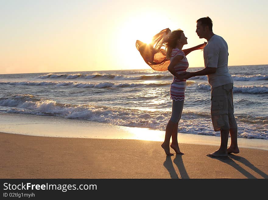 Couple near the sea