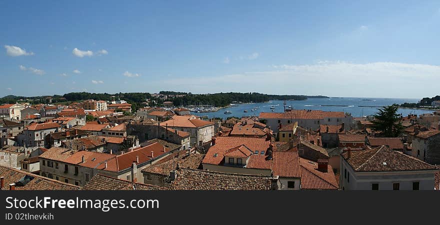 Panoramic Landscape With The Sky, The Sea And Roof