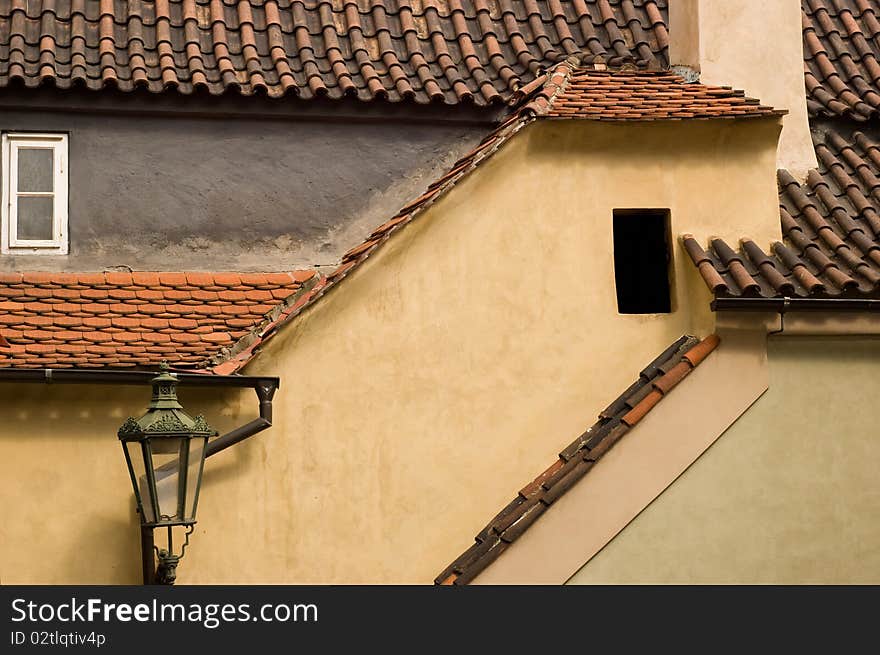 Houses in Golden Lane, Prague, Czech Rep.