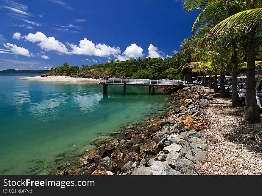 Landscape of a tropical island. Landscape of a tropical island.