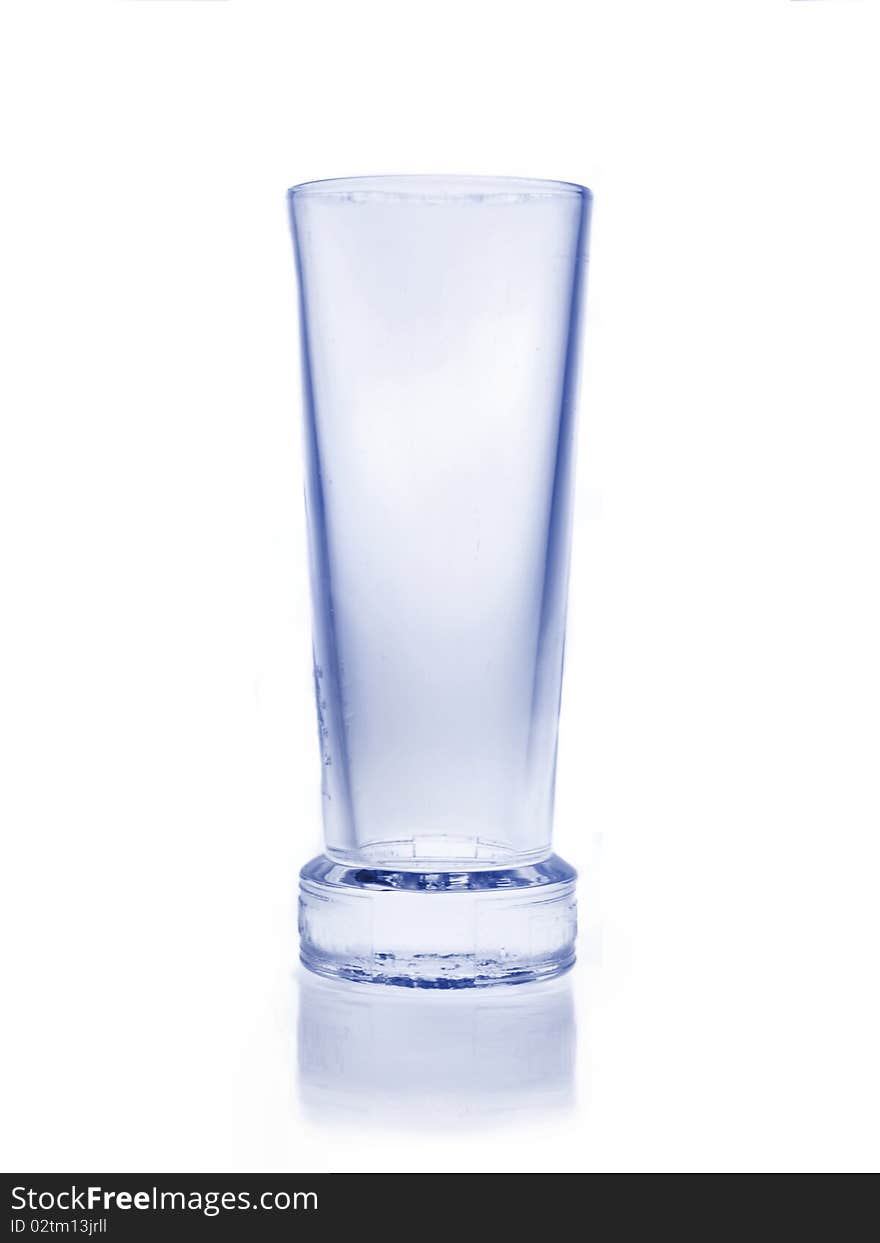 Studio photo of empty glass isolated on white background